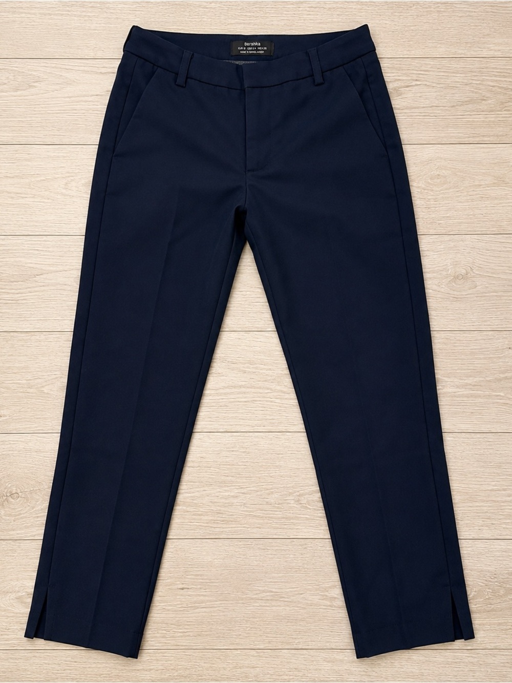 Bershka Dark Navy Tailored Trousers | Size 4
